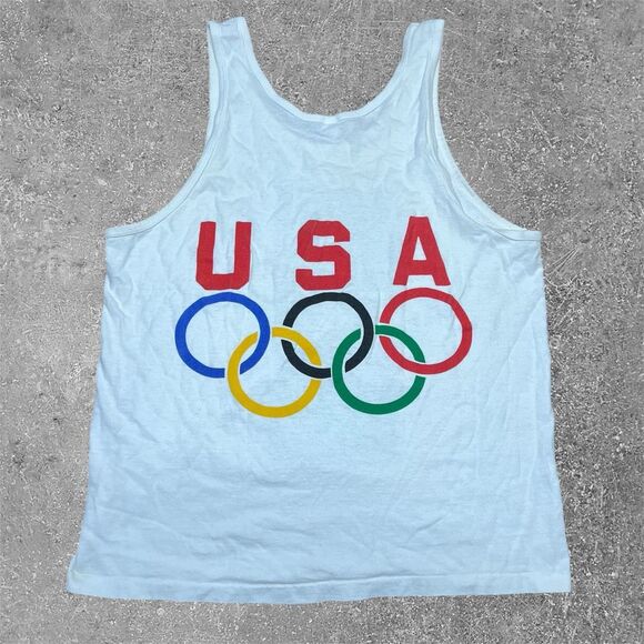 Vintage VTG 80s Olympics Tank Top Large - Picture 5 of 7